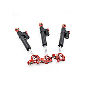 Motorcycle Adjustable Universal Steering Damper Control Fits Honda Yamaha Kawasaki Suzuki Aprilla BMW DUCATI black&red