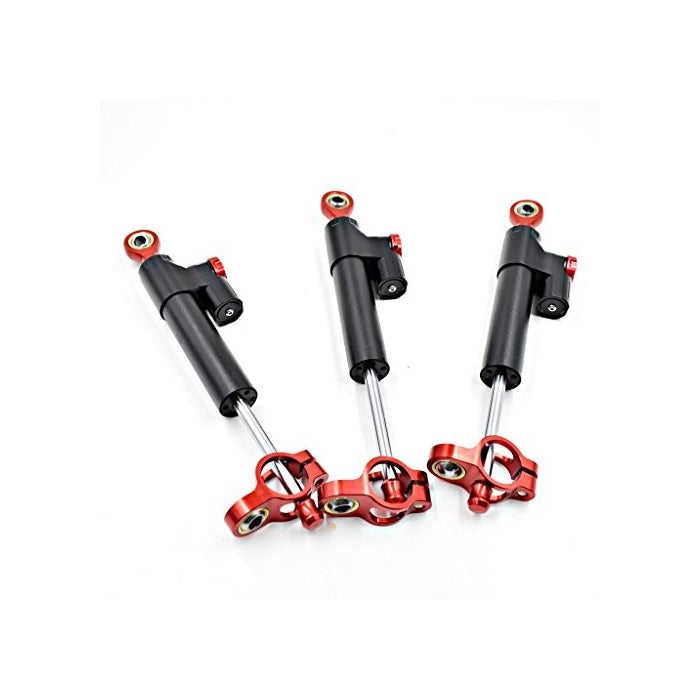 Motorcycle Adjustable Universal Steering Damper Control Fits Honda Yamaha Kawasaki Suzuki Aprilla BMW DUCATI black&red