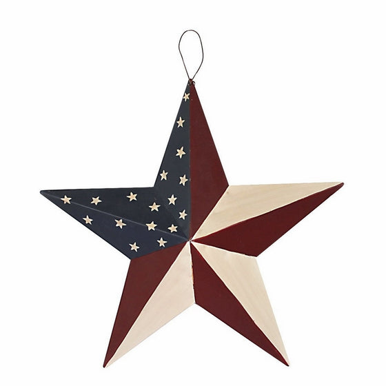 Lenox Collection Metal Patriotic Old Glory American Barn Star 12" July of 4th Decor