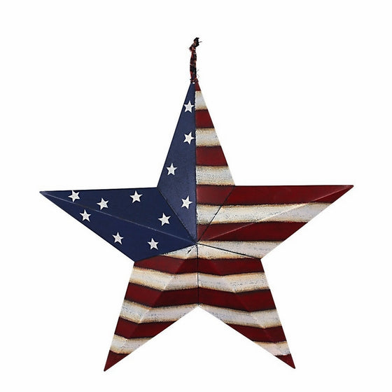 Lenox Collection Metal Patriotic American Barn Star 12" July of 4th Decor