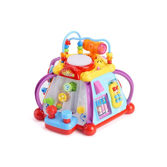 Huile Musical Activity Cube Toy Educational Game Play Center Toy with Lights and Sounds