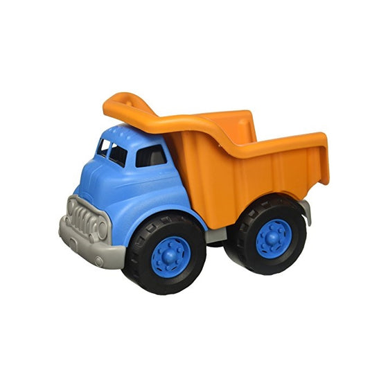 Green Toys Dump Truck Vehicle Toy, Orange/Blue, 10"X7.5"x6.75"