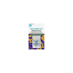 Schmetz Gold Titanium Embroidery Needles Size 90/14