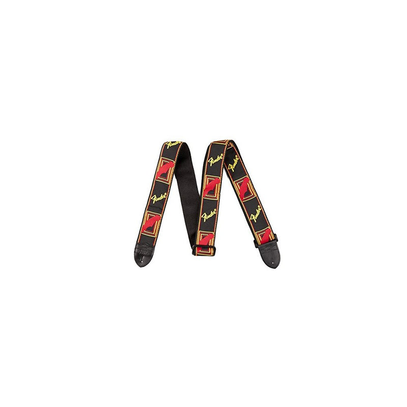 Fender Black/Yellow/Red Monogrammed Strap