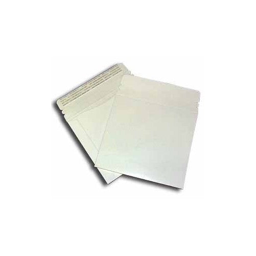 Large White Cardboard CD Mailer6" X 6-3/8" with Adhesive Flap - 50 Pack