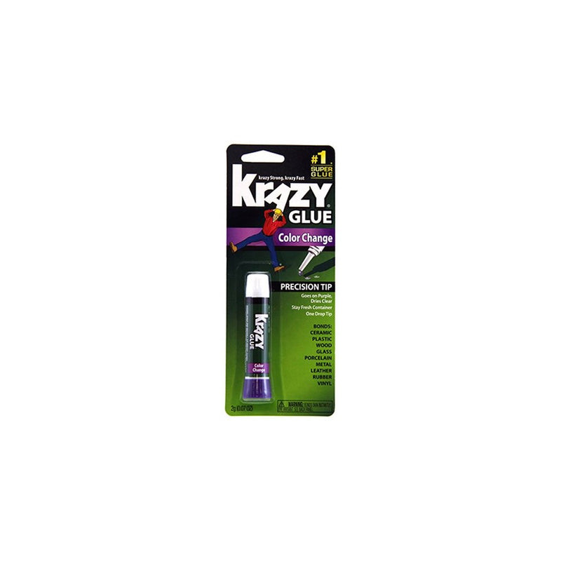Krazy Glue KG58848R Instant Crazy Glue Color Change Formula Tube 0.07-Ounce