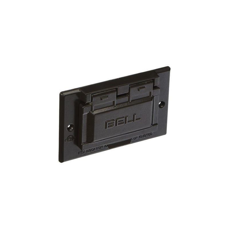 Hubbell-Bell 5101-2 Horizontal GFCI Single Gang Weatherproof Cover