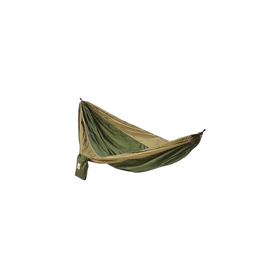 Hammaka Parachute Nylon Portable Double Hammock, Army Green/Brown