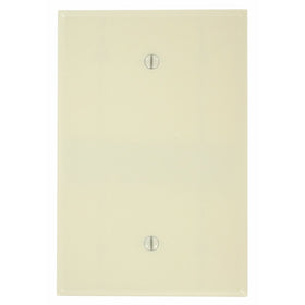 Leviton 86114 1-Gang No Device Blank Wallplate, Oversized, Thermoset, Box Mount, Ivory