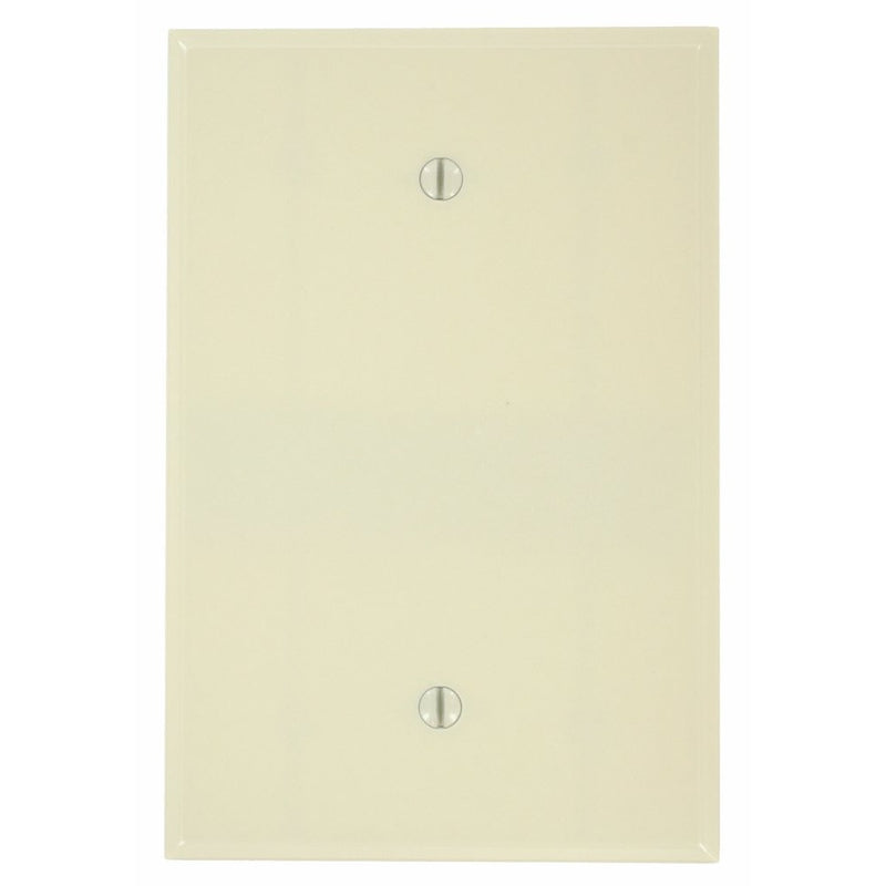 Leviton 86114 1-Gang No Device Blank Wallplate, Oversized, Thermoset, Box Mount, Ivory