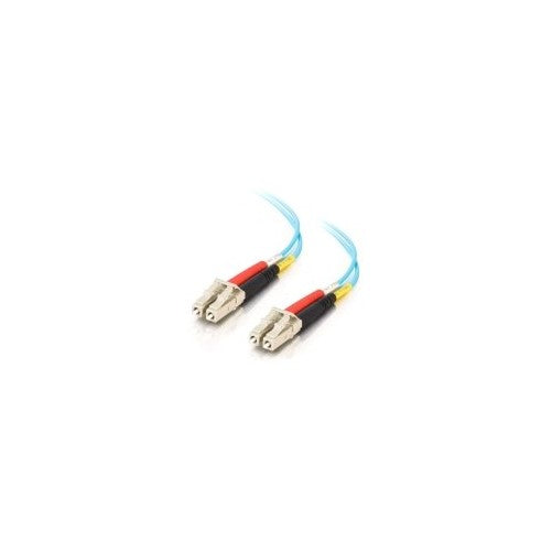 C2G/Cables to Go 36232 LC-LC 10GB 50/125 OM3 Duplex Multimode Fiber Optic Cable - Plenum CMP-Rated (2 Meters, Aqua)