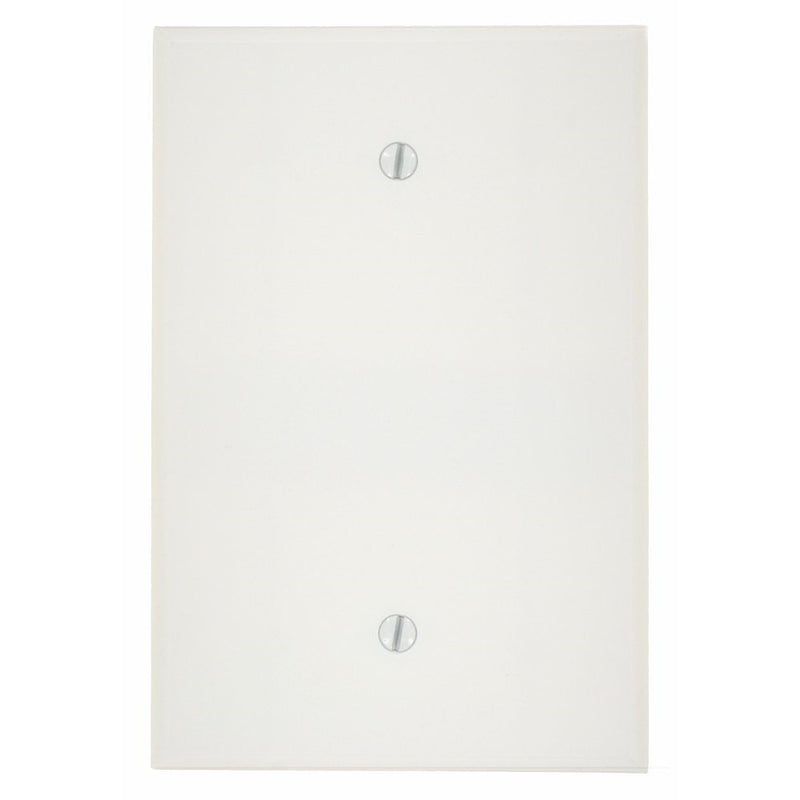 Leviton 88114 1-Gang No Device Blank Wallplate, Oversized, Thermoset, Box Mount, White