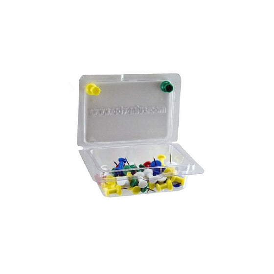 Advantus Push Pin Caddy, Includes 40 Pins, Assorted Colors (PPC40AS)