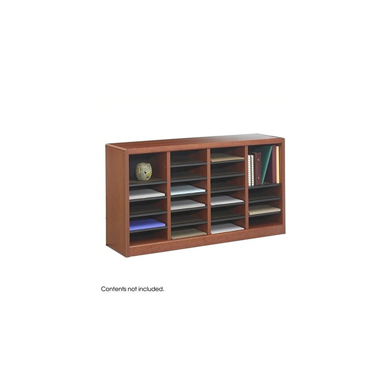 Safco Products 9311CY E-Z Stor Wood Literature Organizer, 24 Compartment, Cherry