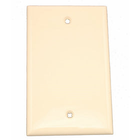 Leviton 80714-T 1-Gang No Device Blank Wallplate, Standard Size, Thermoplastic Nylon, Box Mount, Light Almond
