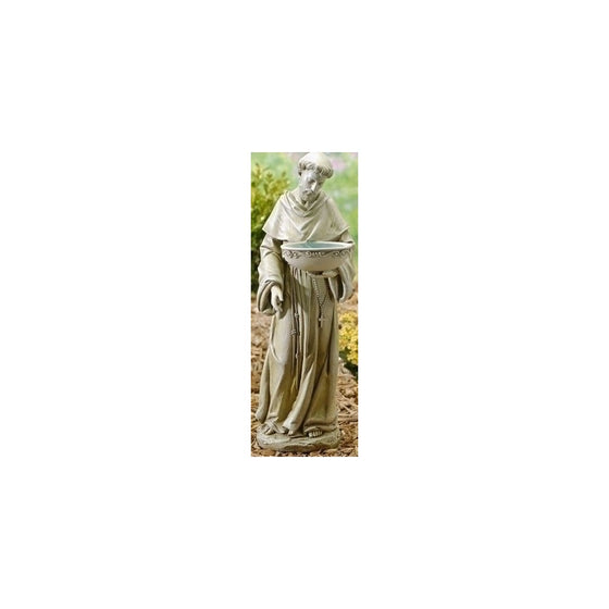 20" St. Francis Birdbath Solar Figurine