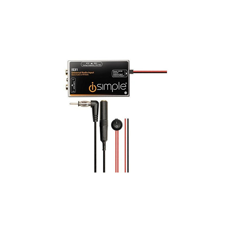 iSimple IS31 Antenna Bypass FM Modulator for Factory or Aftermarket Car Radios