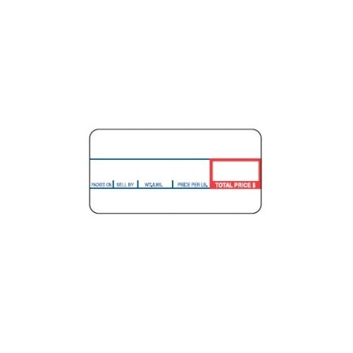 CAS LST-8000 Printing Scale Label, 58 x 30 mm, Non-UPC, 12 Rolls Per Case