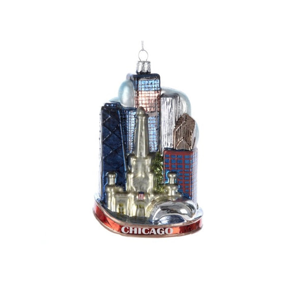 Kurt Adler 5-Inch Glass "Chicago City" Ornament