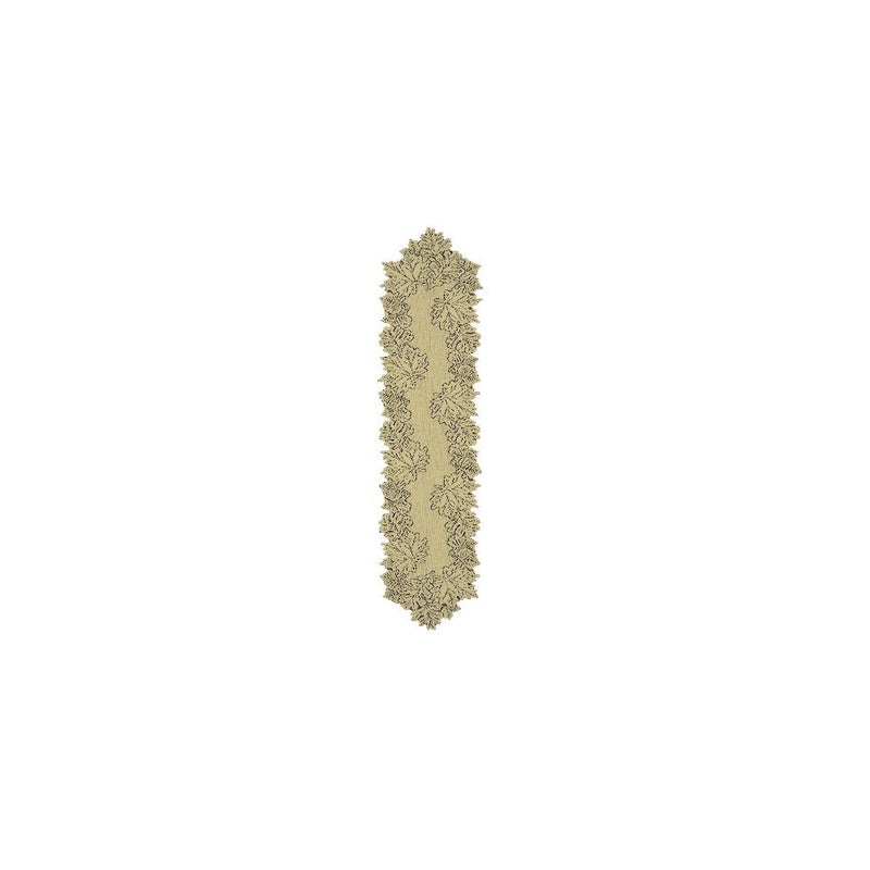 Heritage Lace Leaf 14-Inch by 68-Inch Runner, Goldenrod