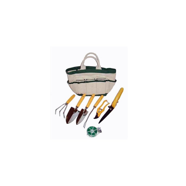 Master Craft Eight-Piece Garden Tool and Tote Set