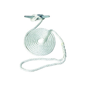 Invincible Marine 20-Foot Hand Spliced Nylon Dock Line, 1/2-Inches by 20-Feet, White