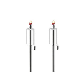 Anywhere Garden Torch - Stainless Steel Cylinder Shape Garden Torch (2 Pack)