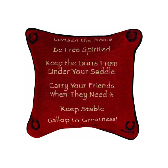 Manual Western Decor Collection Reversible Throw Pillow, 12.5 X 12.5-Inch, Advice from a Horse X Your True Nature