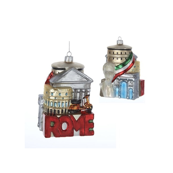 Kurt Adler 5-Inch Glass Rome Cityscape Ornament