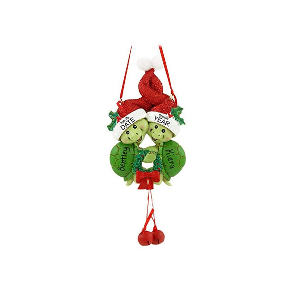 Turtle Couple Christmas Ornament