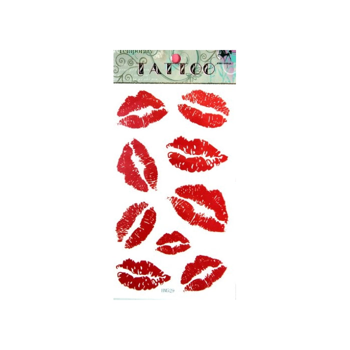 GGSELL KING HORSE New design red lip temporary tattoo stickers