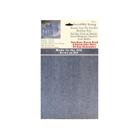 1 Medium Blue 5"x8" Iron on Patches - Strongest Iron on Denim Jean Patch