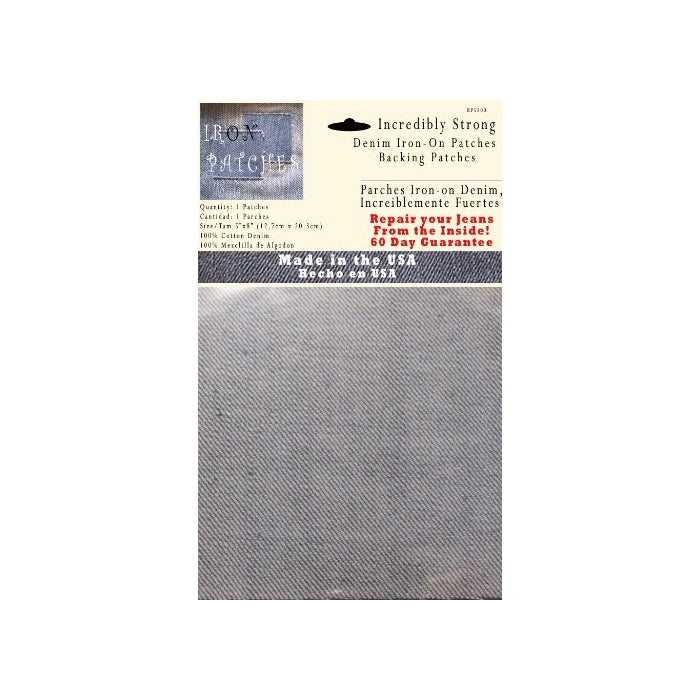 1 Extra Large 5" X 8" Denim Backing Patches - Strongest Iron on Denim Patches