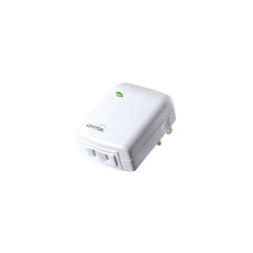 Leviton VRPD3-1LW Vizia RF  Series 300 Watt Scene Capable Plug-In Lamp Dimming Module, White, Works with Alexa