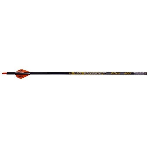Victory Archery 001 400 Fletched VFORCE Elite Arrows (Pack of 6), Black