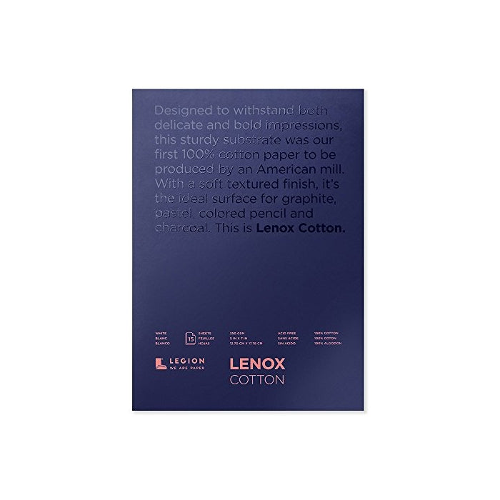 Lenox 100 White Pad 5X7 Inches 15 Sheets