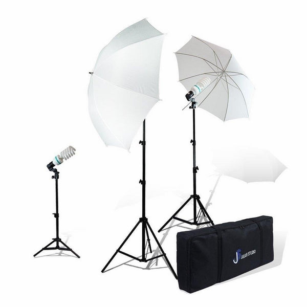 Julius Studio Photography Studio Video Portrait Umbrella Continuous Bulb Triple Lighting Kit JSAG1