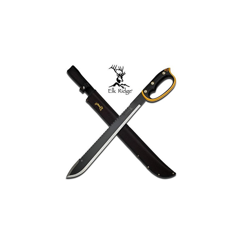 22" HUNTING SURVIVAL Sawback Military FULL TANG MACHETE Fixed Blade Knife SWORD