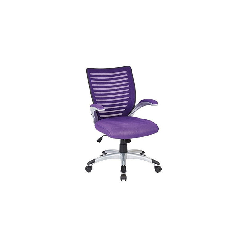 Work Smart Mesh Seat and Screen Back Managers Chair, Purple