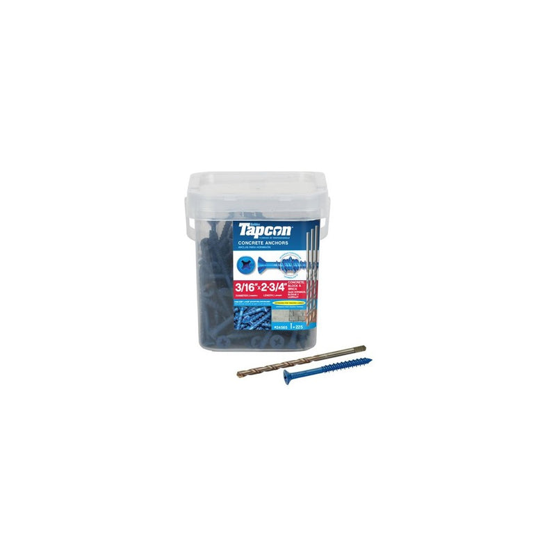ITW Brands 24565 3/16" x 2-3/4" Concrete Anchors (225 Pack)