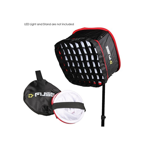 Kamerar D-fuse Combo: Medium LED Light Panel Softbox & D-Fuse Softbox Grid, 9.25"x9.25" (DF-1M)