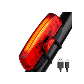 Bike Tail Light LED USB Rechargeable Rear Bicycle Light By Keywell Tech-Super Bright Red Bike Safety Light With 6 Modes Waterproof And Easy Install For Cycling