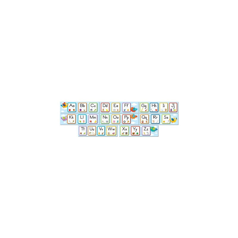 Boho Birds Alphabet Mini Bulletin Board Set