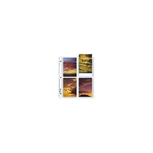 Print File Archival Photo Pages Holds Eight 3.5" x 5" Prints, Pack of 25