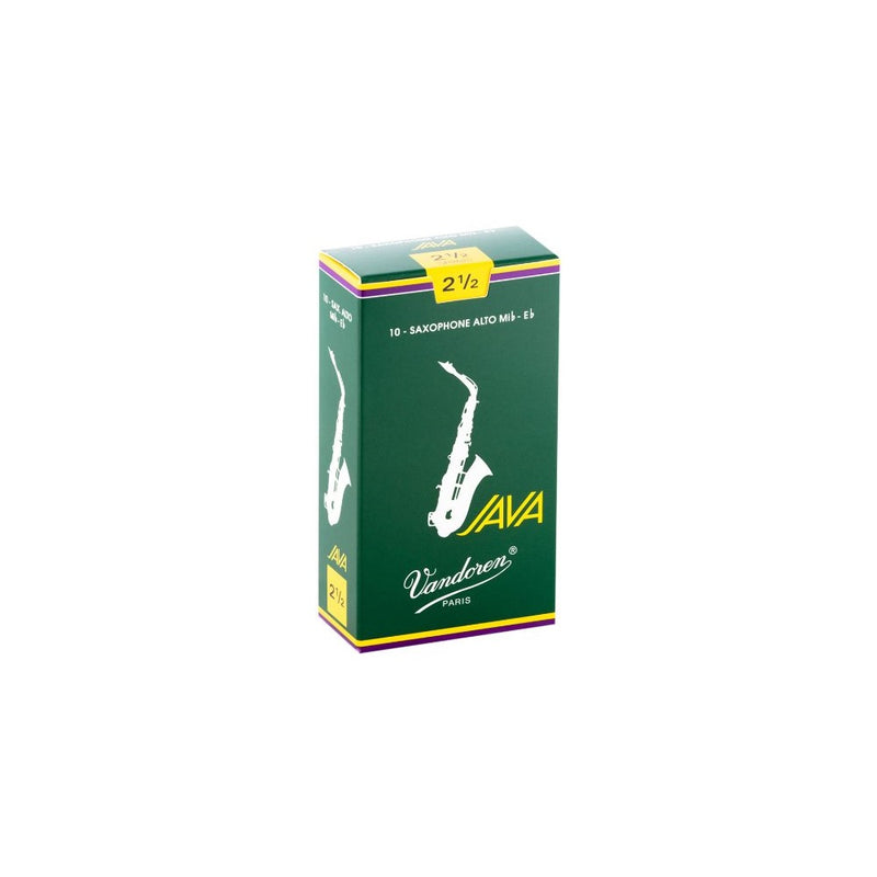 Vandoren SR2625 Alto Sax JAVA Reeds Strength 2.5; Box of 10