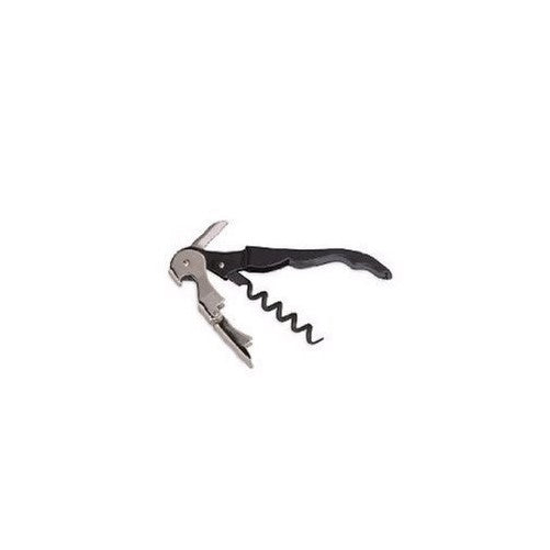 Double Hinged Waiter Style Corkscrew - Black. Set of 4