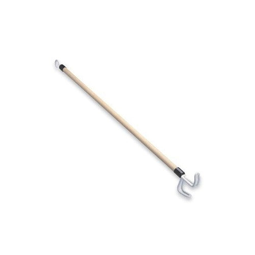 DMI Wood Dressing Aid Stick with Metal and Vinyl Hooks, 27 Inches, White