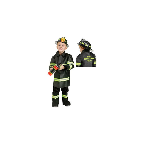 Fun World Costumes Baby Boy's Toddler Fire Chief Costume, Black, Large