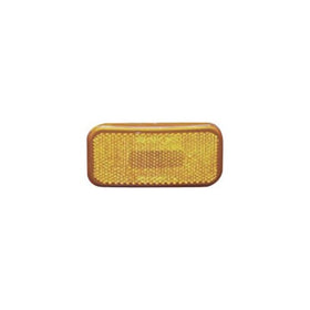 Fasteners Unlimited 003-59 12 V Amber Rectangular Clearance Light with Rounded Corners