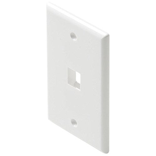 Steren White Keystone Wall Plate, 1 Cavity, 310-201WH